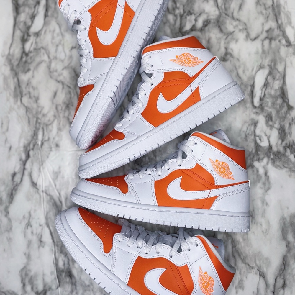 Jordan 1 Mid Bright Citrus Orange